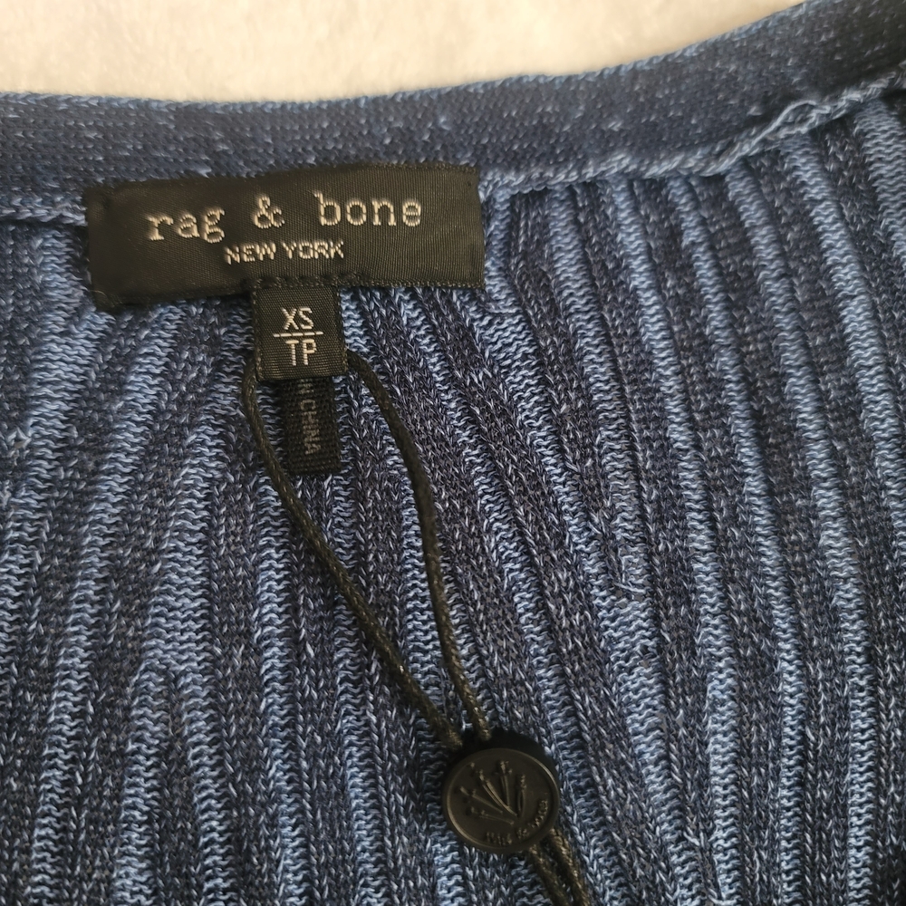 rag & bone Blue Long Sleeve Knit Dress - Picture 8 of 8